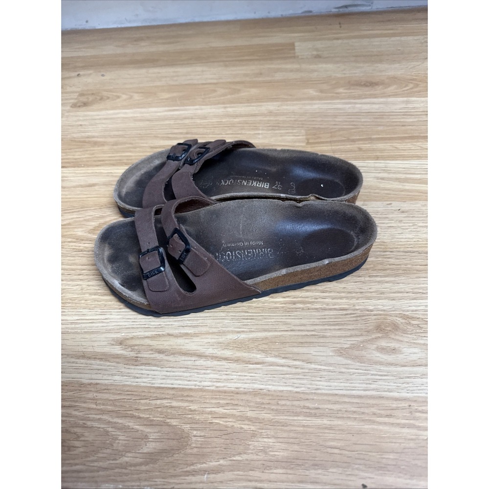 Birkenstock Ibiza Women Sz 37 US 6 Brown Leather Two Strap Sandals - Picture 2 of 7